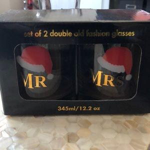 Mr & Mrs Christmas glasses